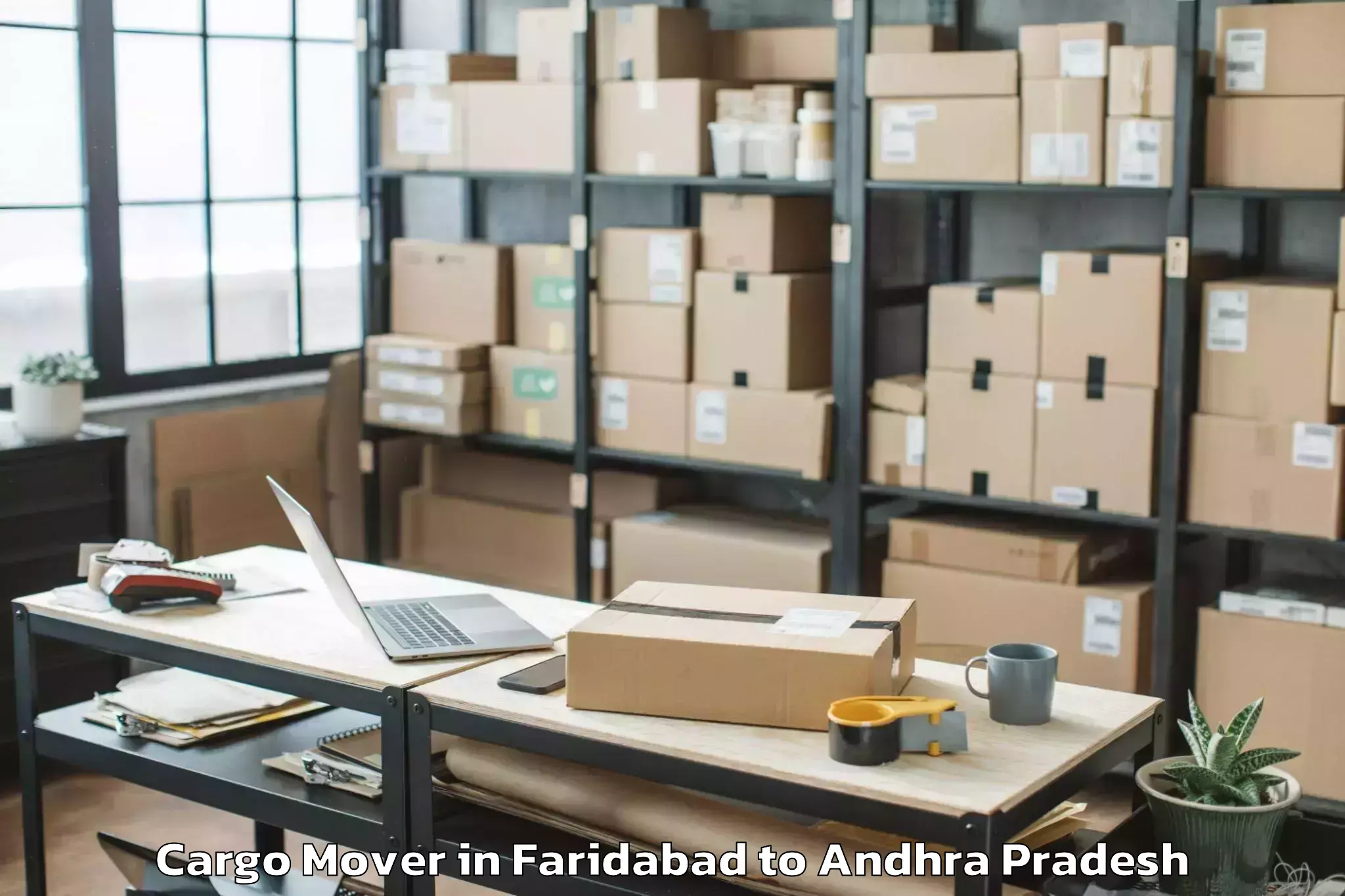 Easy Faridabad to Guntur Cargo Mover Booking